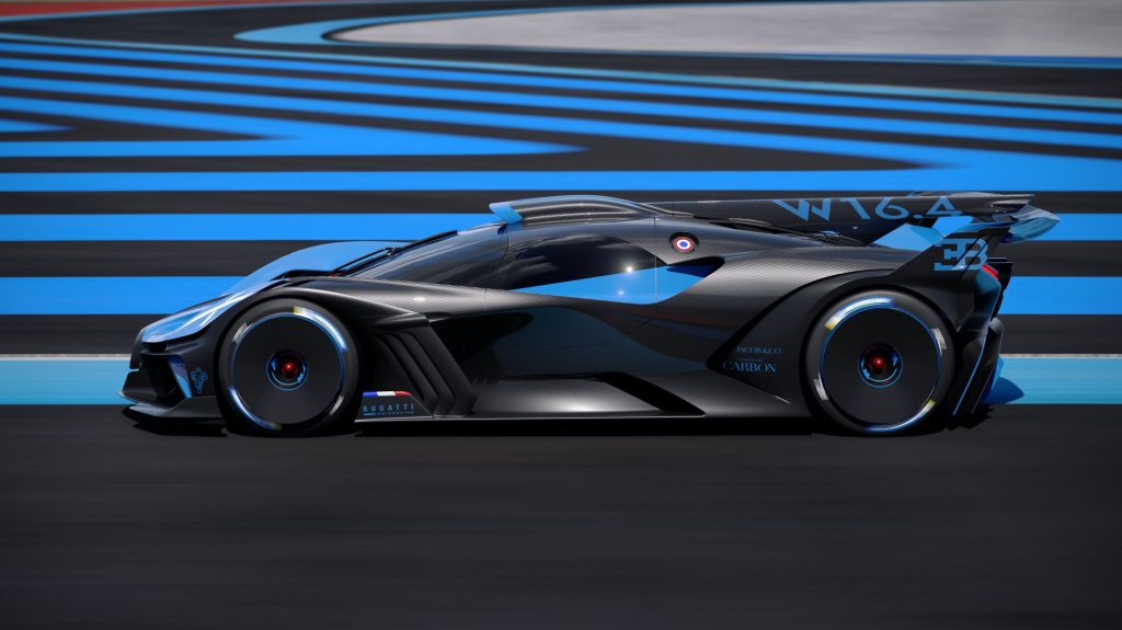 Bugatti Bolide 2020, вид сбоку
